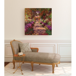 Leinwandbilder. Claude Monet, Pfad in Monets Garten, Giverny