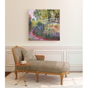 Tableau sur toile. Claude Monet, Le pont japonais, lac aux nymphéas