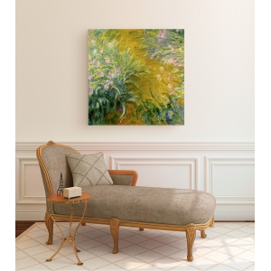 Wall art print and canvas. Claude Monet, The Path through the Irises