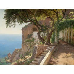 LeinwandbilderLandschaft. Carl Frederic Aagaard, Pergola in Amalfi