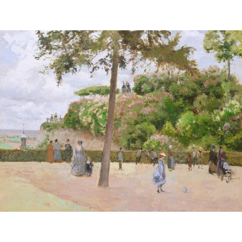 Leinwandbilder. Camille Pissarro, Der öffentliche Garten bei Pontoise