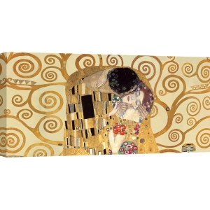 Leinwandbilder. Gustav Klimt, Der Kuss (detail)