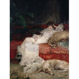 Quadro, stampa su tela. Georges Clairin, Sarah Bernhardt