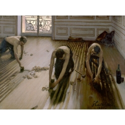 Cuadro en canvas. Gustave Caillebotte, Los acepilladores de parqué