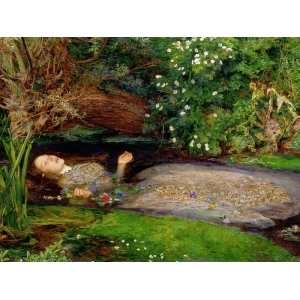Cuadro famoso en canvas. John Everett Millais, Ofelia