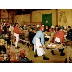 Tableau sur toile. Pieter Bruegel the Elder, Le Repas de noce