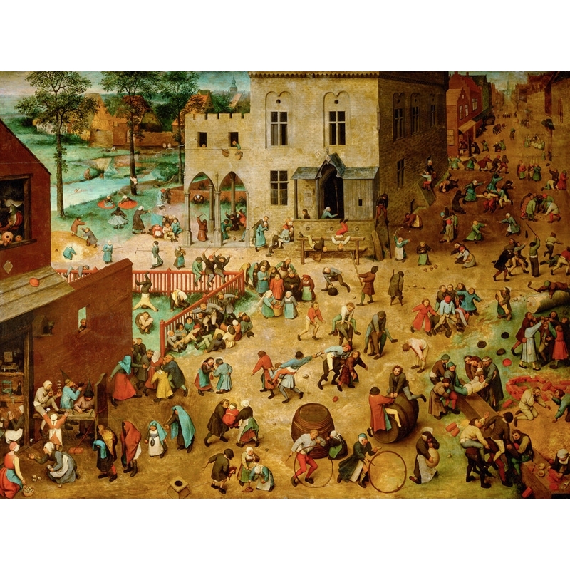 Tableau sur toile. Pieter Bruegel the Elder, Les jeux d'enfant