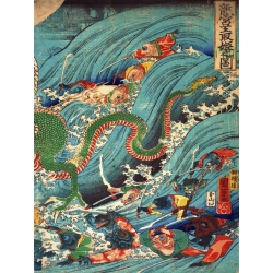  Utagawa, Recovering a jewel from the palace of the dragon king III