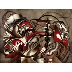 Cuadro abstracto geometrico en canvas. Laura Ceccarelli, Transmission
