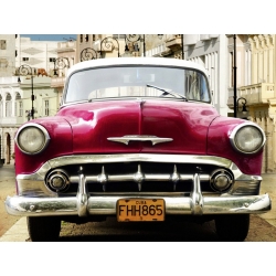 Cuadro de coches en canvas. Coche clásico americano en la Habana, Cuba