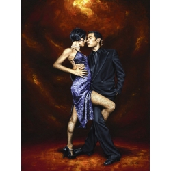 Cuadro bailarinas en canvas. Richard Young, Abrazo de tango