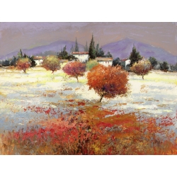 Cuadros de paisajes de campo en canvas. Florio, Paisaje de colinas