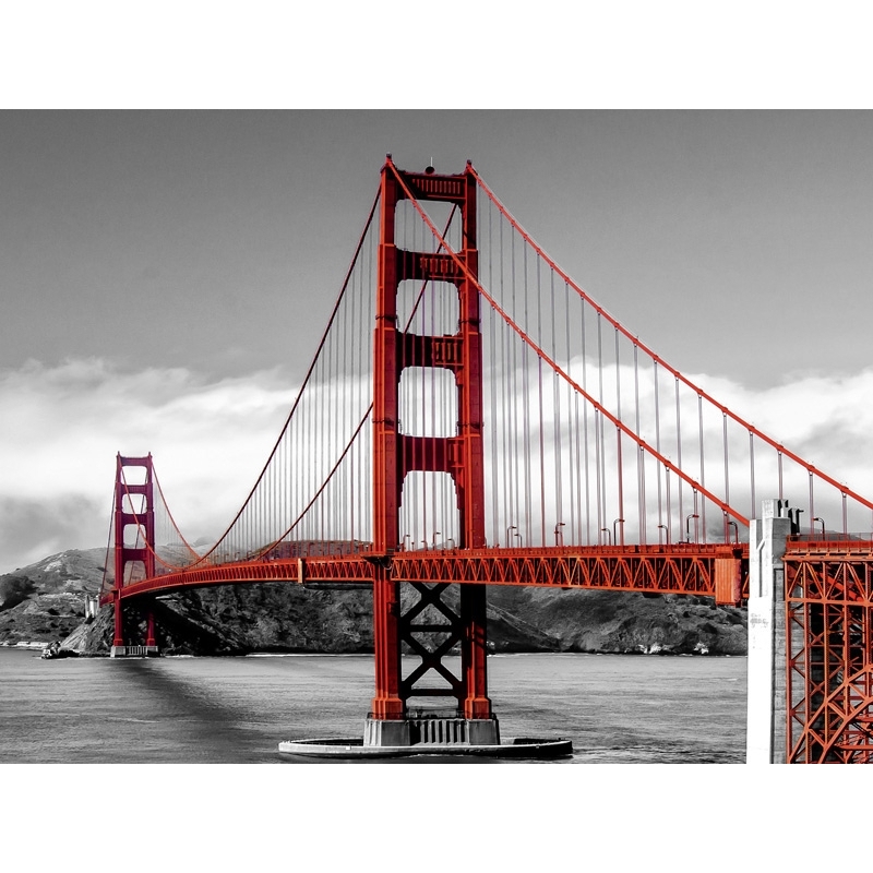 Quadro, stampa su tela. Pangea Images, Golden Gate Bridge, San Francisco