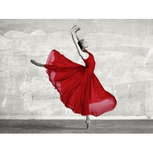 Wall art print and canvas. Haute Photo Collection, Ballerina in Red