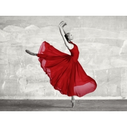 Lainwandbilder. Haute Photo Collection, Ballerina in rot
