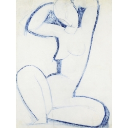 Tableau sur toile. Amedeo Modigliani, Cariatide Blue II