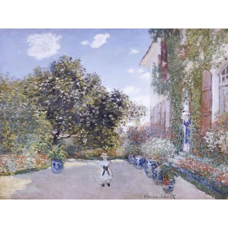Tableau sur toile. Claude Monet, Le jardin de l'artiste à Argenteuil