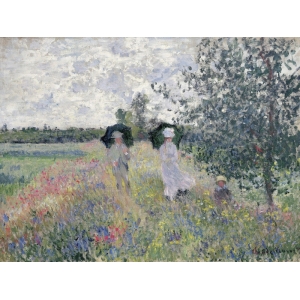 Cuadro en canvas. Claude Monet, Promenade prés d’Argenteuil