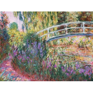 Leinwandbilder. Monet, Die japanische Brücke, Seerosen (Detail)