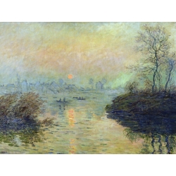 Tableau sur toile. Claude Monet, Le coucher du soleil sur la Seine