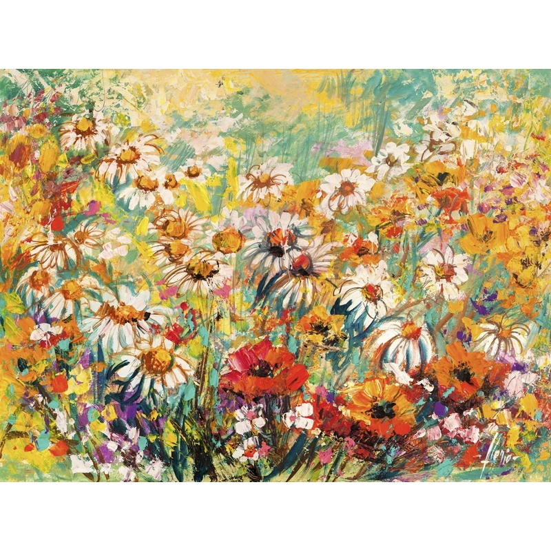Wall art print and canvas. Luigi Florio, Field in Bloom
