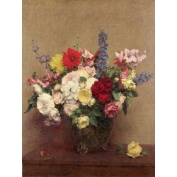 Wall art print and canvas. Henri Fantin-Latour, The Rosy Wealth of June
