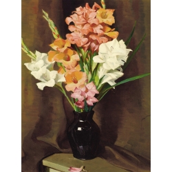 Quadro, stampa su tela. William Herbert Dunton, Vaso di fiori