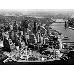 Wall art print and canvas. Aerial View of Manhattan