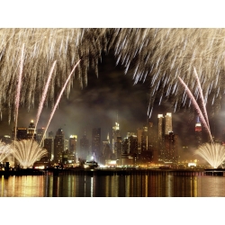 Leinwandbilder. Michel Setboun, Feuerwerk in Manhattan, New York
