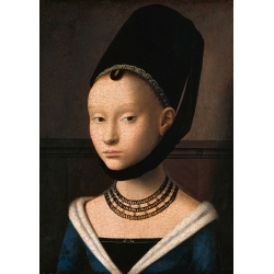 Wall art print and canvas. Petrus Christus, Portrait of a Young Woman