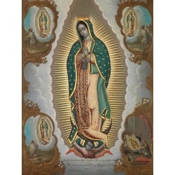 Wall art print and canvas. Nicolás Enríquez, The Virgin of Guadalupe