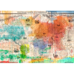 Cuadro pop en canvas. Eric Chestier, Mapa del mundo 2.0