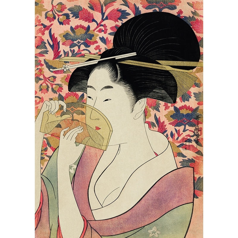 Tableau sur toile. Utamaro Kitagawa, Courtisane