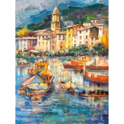 Cuadros de marinas en canvas. Florio, Colores de Portofino