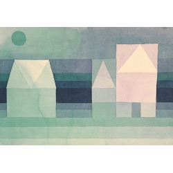 Wall art print and canvas. Paul Klee, Three Houses