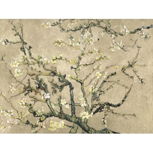 Wall art print and canvas. Vincent van Gogh, Van Gogh Deco – Almond blossom (beige variation)