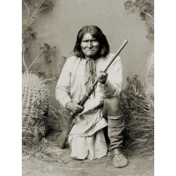 Tableau sur toile. Chef Indiens. – Geronimo, Apache, 1886
