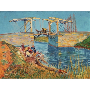Leinwandbilder. Van Gogh, Die Wäscherinnen unter der Langlois-Brücke