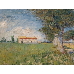 Leinwandbilder. Vincent van Gogh, Bauernhof in einem Weizenfeld