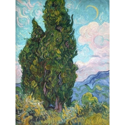 Quadro, stampa su tela. Vincent van Gogh, Cipressi