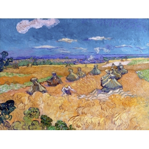 Cuadro en canvas. Vincent van Gogh, Campos de trigo con segador, Auvers