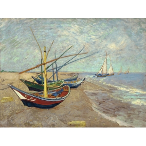 Leinwandbilder. Vincent van Gogh, Fischerboote am Strand