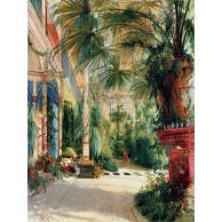 Leinwandbilder. Carl Blechen, The interior of the house of the palms