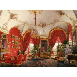 Wall art print and canvas. Edward Petrovich Hau, Interiors of the Winter Palace: the Fourth Reserved Apartment