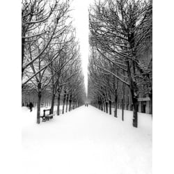 Leinwandbilder. Setboun, Tuileries Park in Paris unter dem Schnee