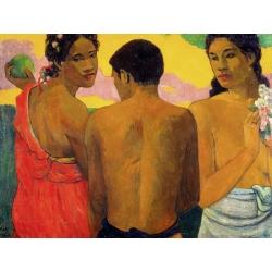 Wall art print and canvas. Paul Gauguin, Three Tahitians