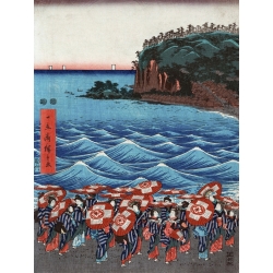 Wall art print and canvas. Ando Hiroshige, Opening celebration of Benzaiten I