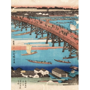 Wall art print and canvas. Ando Hiroshige, Woodcut I