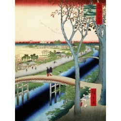 Cuadros japoneses en canvas. Hiroshige, El terraplén de Koume