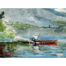 Wall art print and canvas. Winslow Homer, The Red Canoe